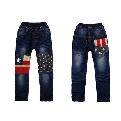 Jongens patchwork jeans