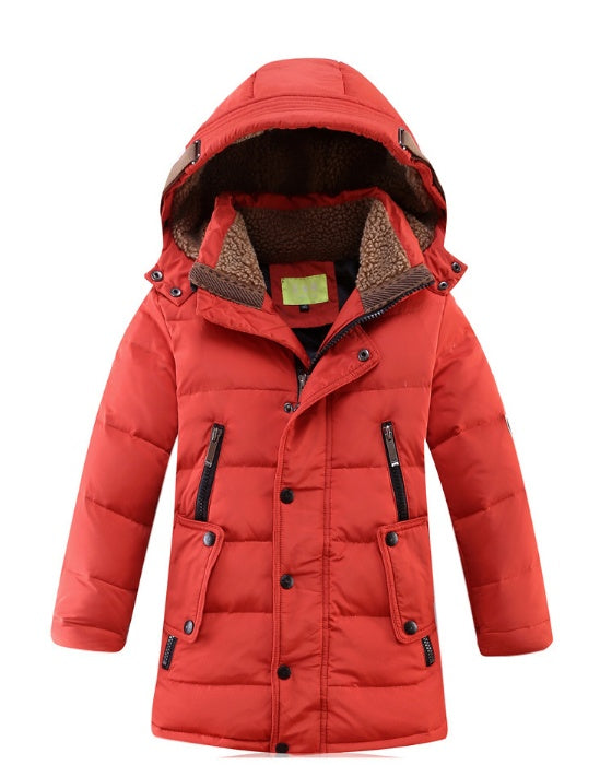 Heerlijk warme winterjas , stoere look .