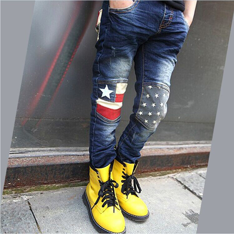 Jongens patchwork jeans