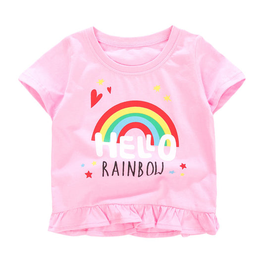 Regenboog meiden t-shirt