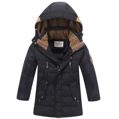 Heerlijk warme winterjas , stoere look .