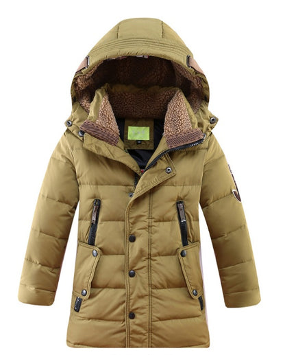 Heerlijk warme winterjas , stoere look .