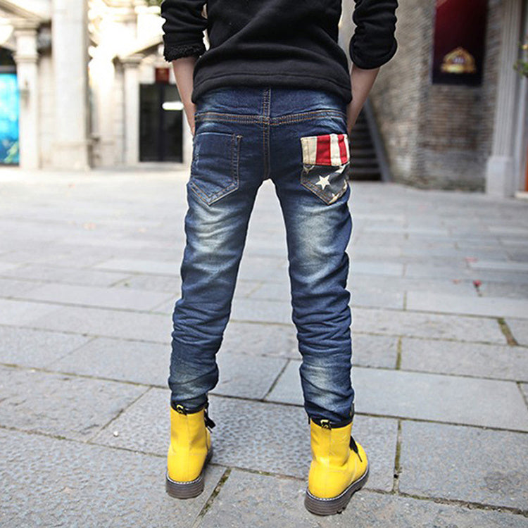 Jongens patchwork jeans